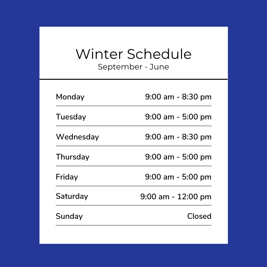 Winter Schedule